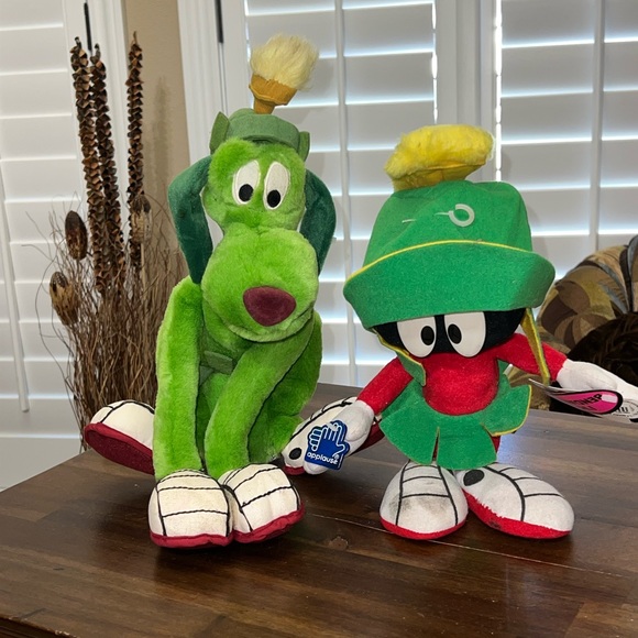Vintage 90s Marvin the Martian and K-9 Plush Set - Picture 1 of 10